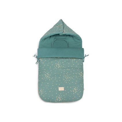 NOBODINOZ Passegiata Fusak 0-6 měsíců Gold Confetti/Magic Green