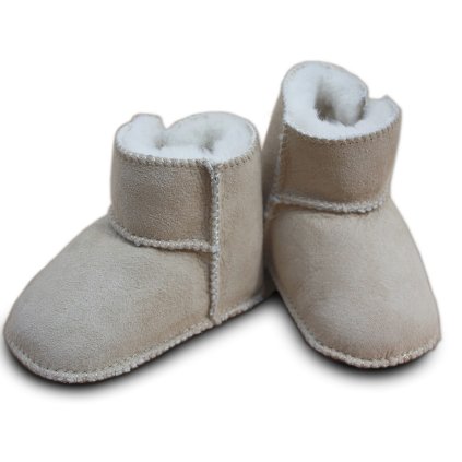 EISBÄRCHEN capáčky kožešinové na suchý zip sand