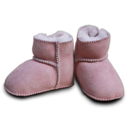 EISBÄRCHEN capáčky kožešinové na suchý zip rosé