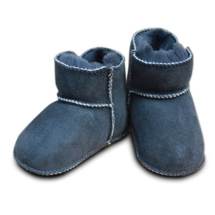 EISBÄRCHEN capáčky kožešinové na suchý zip antracit