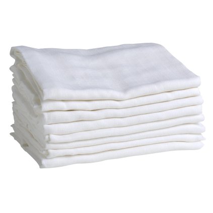 221038 mininor muselinove organicke plenky white 8 ks
