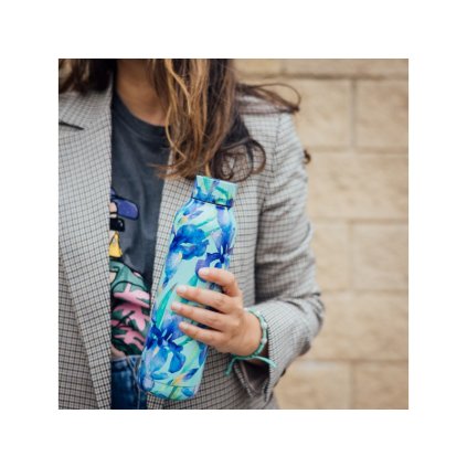 QUOKKA Nerezová termoláhev Solid Blue Irisis 630 ml