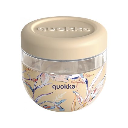 QUOKKA Plastová nádoba na jídlo Bubble Vintage Floral 770 ml