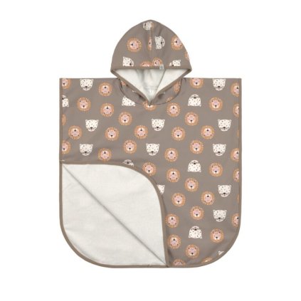 LÄSSIG Beach Poncho Wild Cats Choco