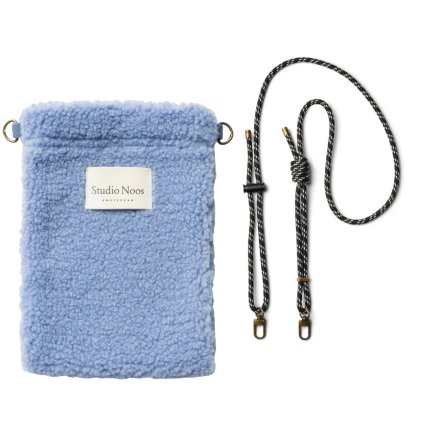 STUDIO NOOS Pouzdro na telefon Teddy Light Blue + šňůrka Antra