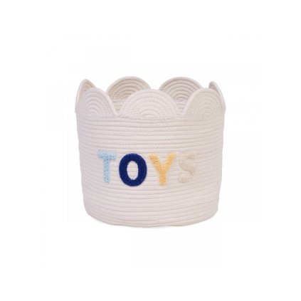 CHILDHOME Koš na hračky Květina Off White 30x30x30 cm