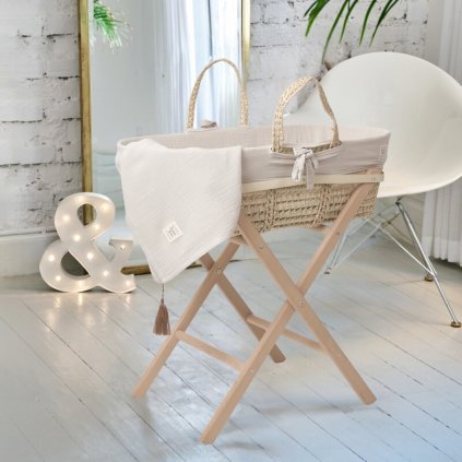 FUNNABABY Kompletní Mojžíšův koš s výbavou Sand Beige