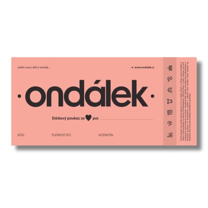 Dárkový poukaz v hodnotě 2000 Kč - růžový