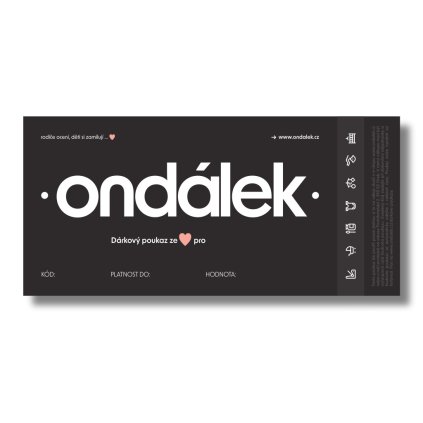 Dárkový poukaz v hodnotě 5000 Kč - černý