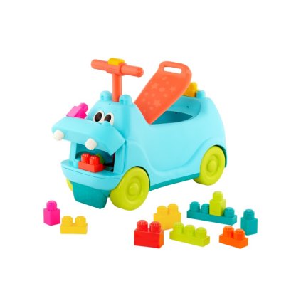 B.TOYS Odrážedlo s kostkami Hippo Locbloc