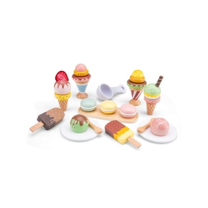 NEW CLASSIC TOYS Sada dřevěných mražených sladkostí 25 ks