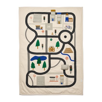 LIEWOOD Adona Hrací deka M Road Map/Sandy