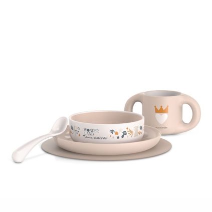 SUAVINEX Wonderland Jídelní set růžový
