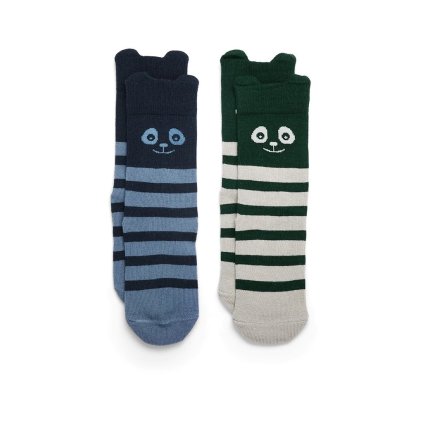 NUUROO Frida Ponožky 2 ks Dark Green/Black Iris