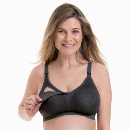 ANITA Essential Lace Podprsenka na kojení s pěnovou výstuží 5057 Antracit