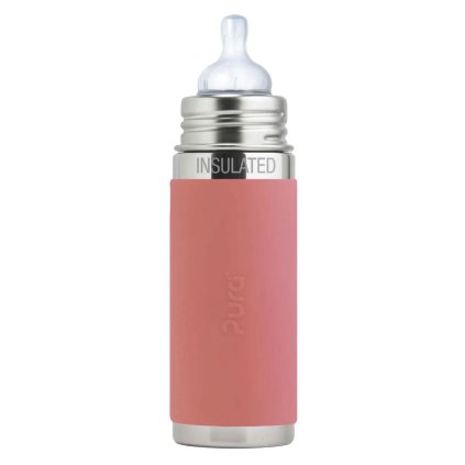 PURA Kojenecká termo lahev 260 ml rose