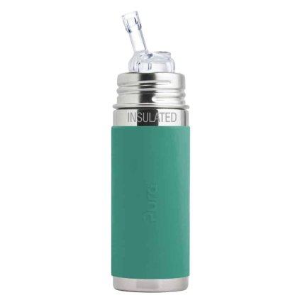 PURA Kojenecká termo lahev s brčkem 260 ml mint