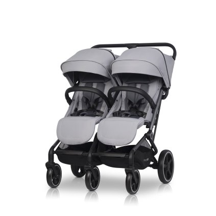 EASYGO Sportovní kočárek pro dvojčata/sourozence Echo Cloudy Gray