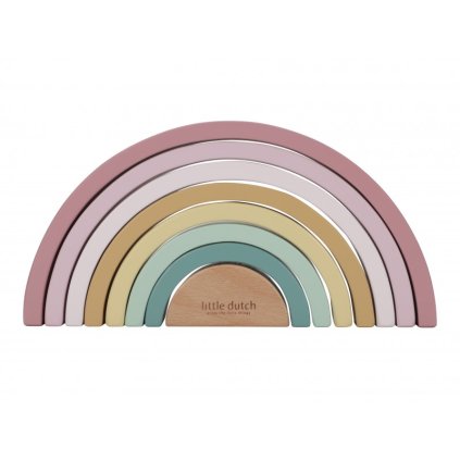 LITTLE DUTCH Skládačka dřevěná duha Fairy garden