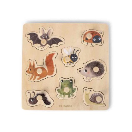 FILIBABBA Dřevěné puzzle Forest Friends