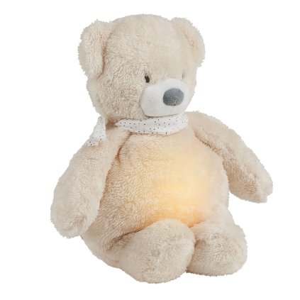 NATTOU Usínáček plyšový hudební se světýlkem a senzorem pláče 4v1 Sleepy Bear Beige