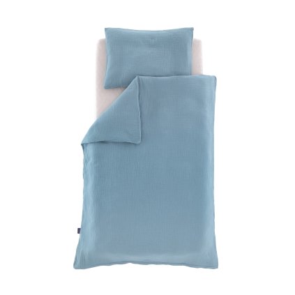 TRÄUMELAND povlečení Musselin 100/135 + 40/60 Hellblau