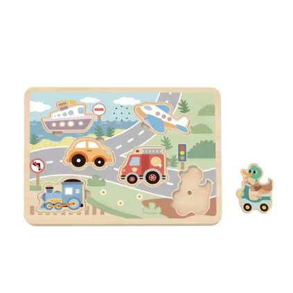 TOOKY TOYS Puzzle se zvuky Vozidla Pastel