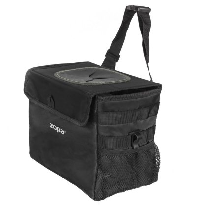 ZOPA Odpadkový koš do auta vodotěsný s víkem Black