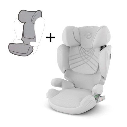 CYBEX Platinum Solution T i-Fix Plus Platinum White + letní potah Grey