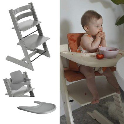 STOKKE Tripp Trapp Bundle + pultík Storm Grey