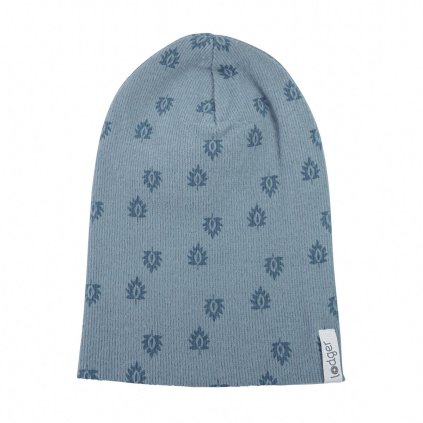 LODGER Beanie Print Rib Ocean