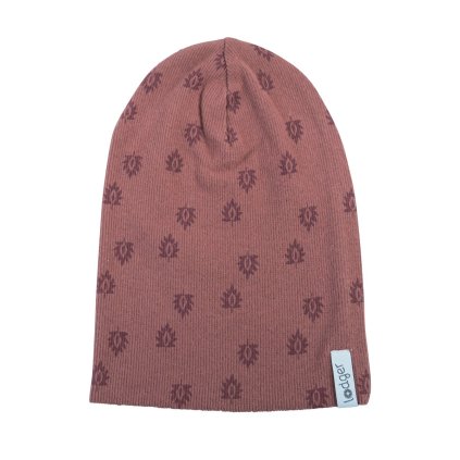 LODGER Beanie Print Rib Rosewood