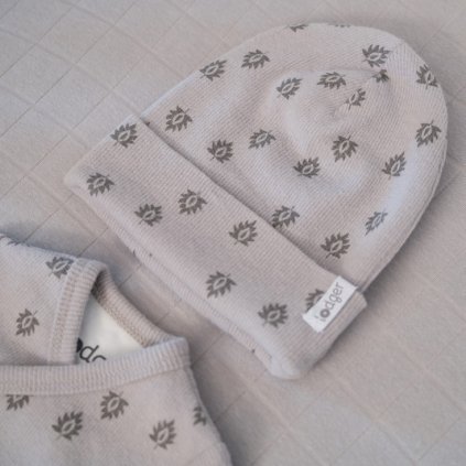 LODGER Beanie Print Rib Sharkskin