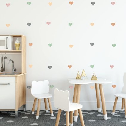 PINDU Nálepka na zeď Srdíčka