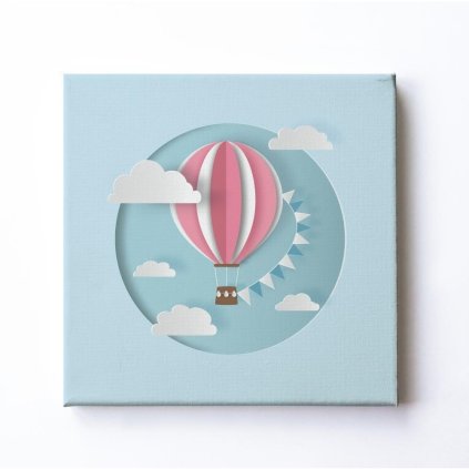 PINDU Obraz na plátně 3D Horkovzdušný balón