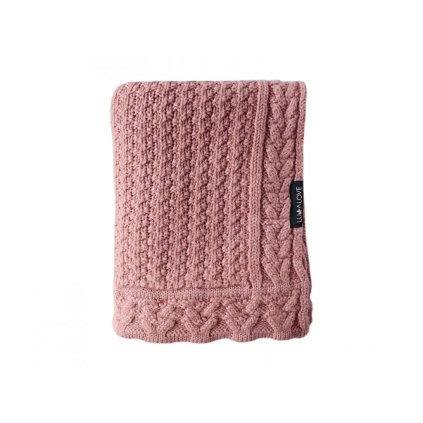 LULLALOVE Dečka z vlny Merino vzor Keksík Premium Pivoňka