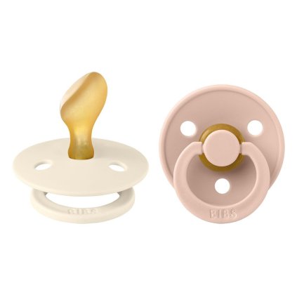 BIBS Colour Anatomické dudlíky z přírodního kaučuku vel. 1 Ivory/Blush