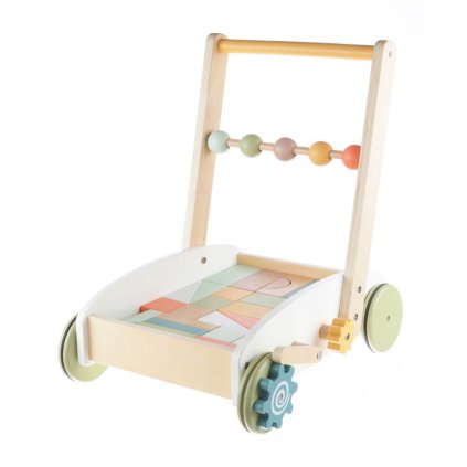 ZOPA Dřevěný vozík s kostkami Wood