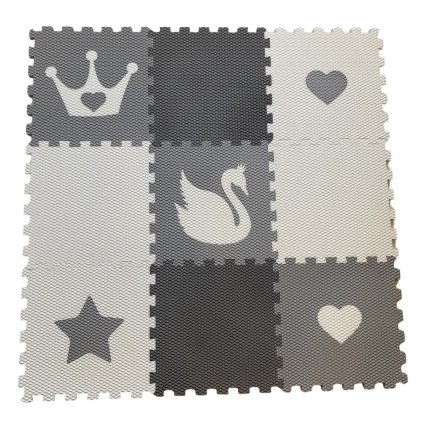 VYLEN Minideckfloor podlaha 9 dílů hvězda, srdce, labuť a korunka