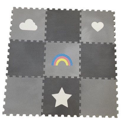 VYLEN Minideckfloor podlaha 9 dílů hvězda, srdce, mrak a duha