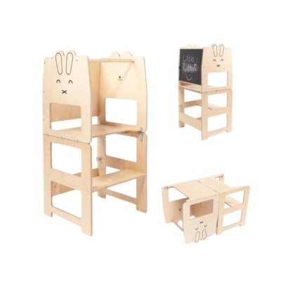 CRAFFOX Multifunkční učící věž Králík přírodní