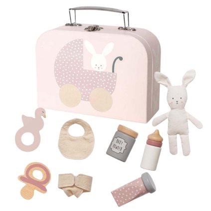 JABADABADO Potřeby pro miminka v kufříku Zajíček