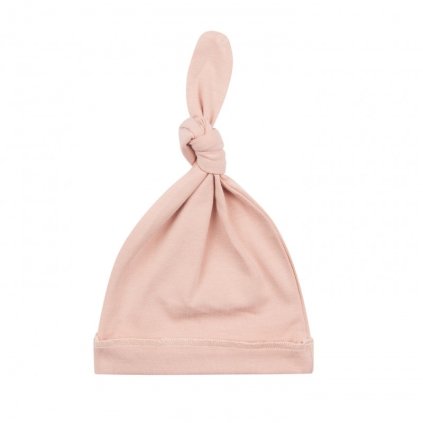 TIMBOO Novorozenecká čepička s uzlem Misty Rose