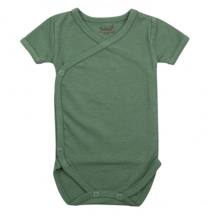 TIMBOO Body s krátkým rukávem Newborn Aspen Green vel. 50/56