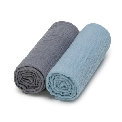 T-TOMI Mušelínové pleny Grey/Blue