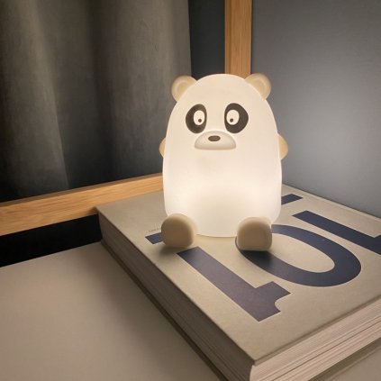 NUUROO Ella Silikonové noční světlo Panda Lunar Rock