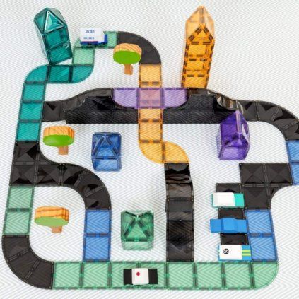 CONNETIX Magnetická autodráha Ramps & Intersections Pack 16 ks