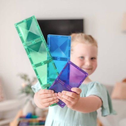 CONNETIX Magnetická stavebnice Rainbow Rectangle Pack 18 ks