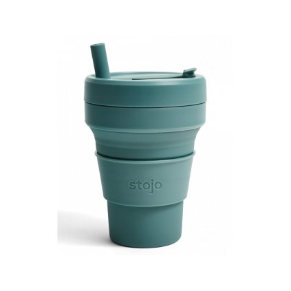 STOJO Skládací kelímek Biggie 470 ml Eucalyptus