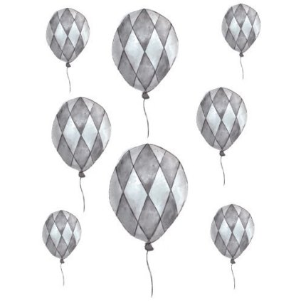 MASELIVING Samolepky na zeď Baloon Dark Grey